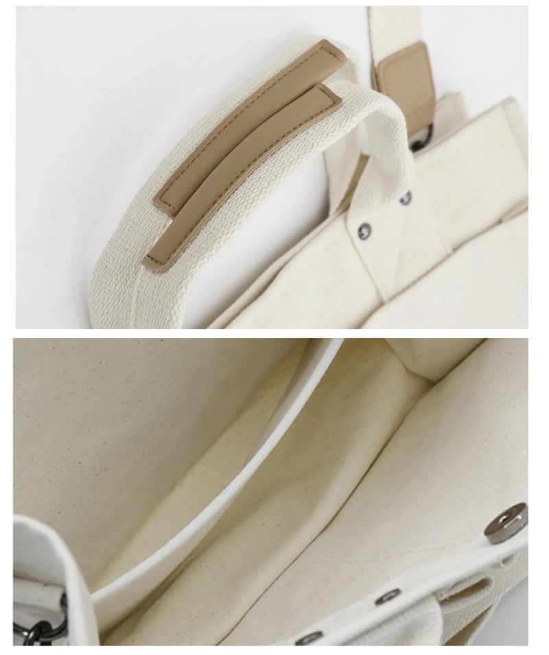 Canvas Tote Bag with Large Capacity for Women
