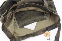 Vintage Camo Canvas Shoulder Bag Handbag