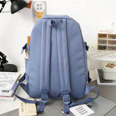 Solid Women's Backpack 4-Piece Set for Teens