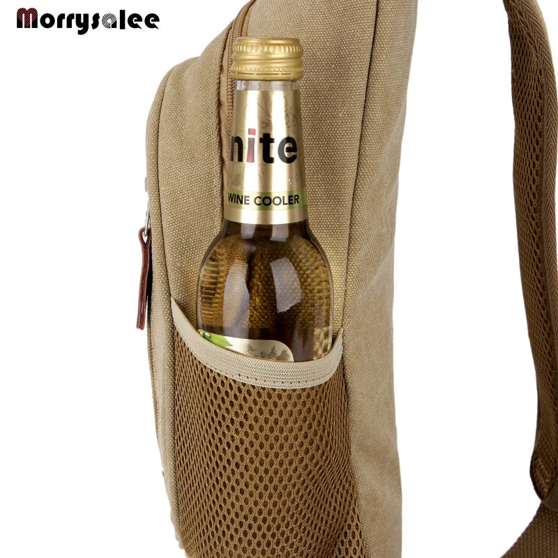 Canvas Chest Bag Cross Body Shoulder Bag Men's Bags Outdoor Sports Casual