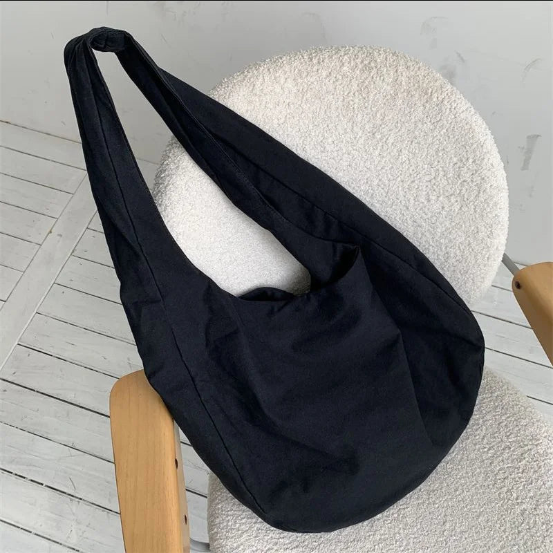 Canvas Crossbody Bag Large Capacity Retro Shoulder Bag for Women