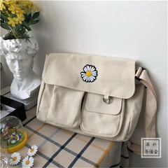 Canvas Crossbody Bag Youth Casual Version Ladies Large Capacity Shoulder Bag