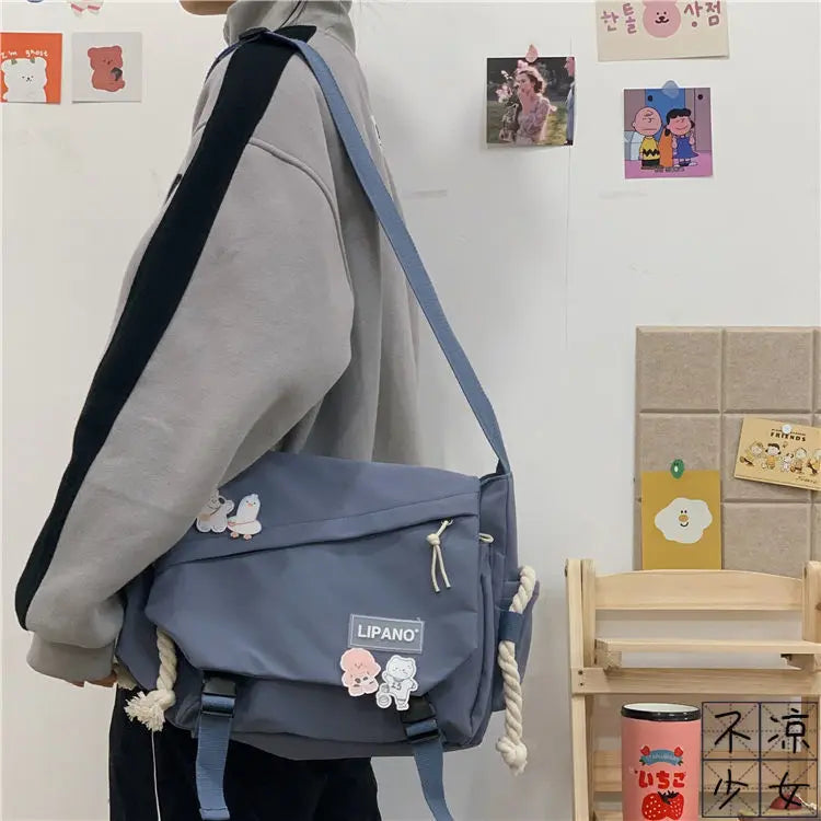 Canvas Diagonal Cross Bag Youth Casual Version Ladies