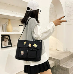 Canvas Diagonal Cross Bag Large Capacity Shoulder Bag