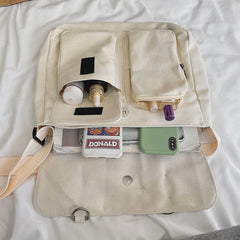 Canvas Diagonal Cross Bag Large Capacity Shoulder