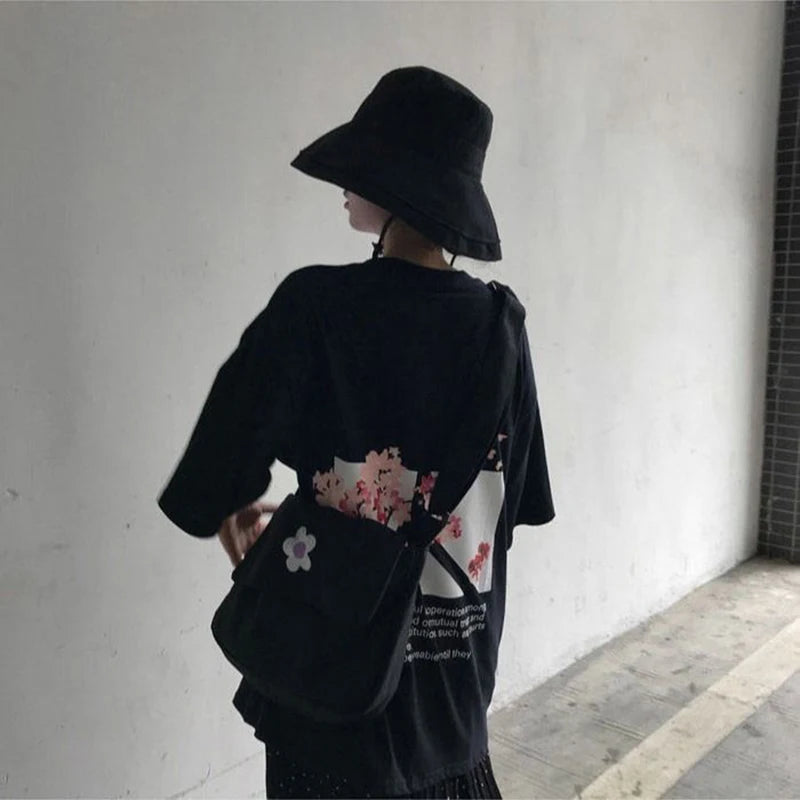 Canvas Shoulder Bag Large Crossbody Bag