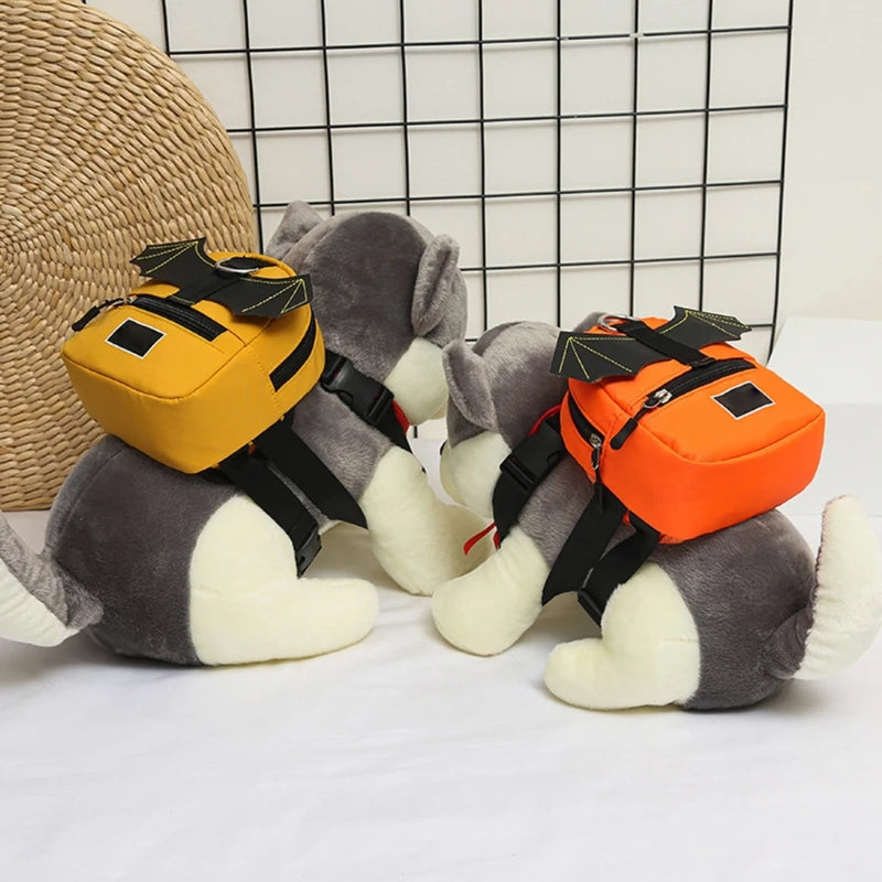 Canvas Dog Hiking Backpack Harness Small Puppy Saddle Bag Pet Supplies