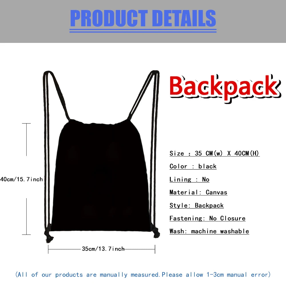 Pink Series Drawstring Backpack Gym Bag