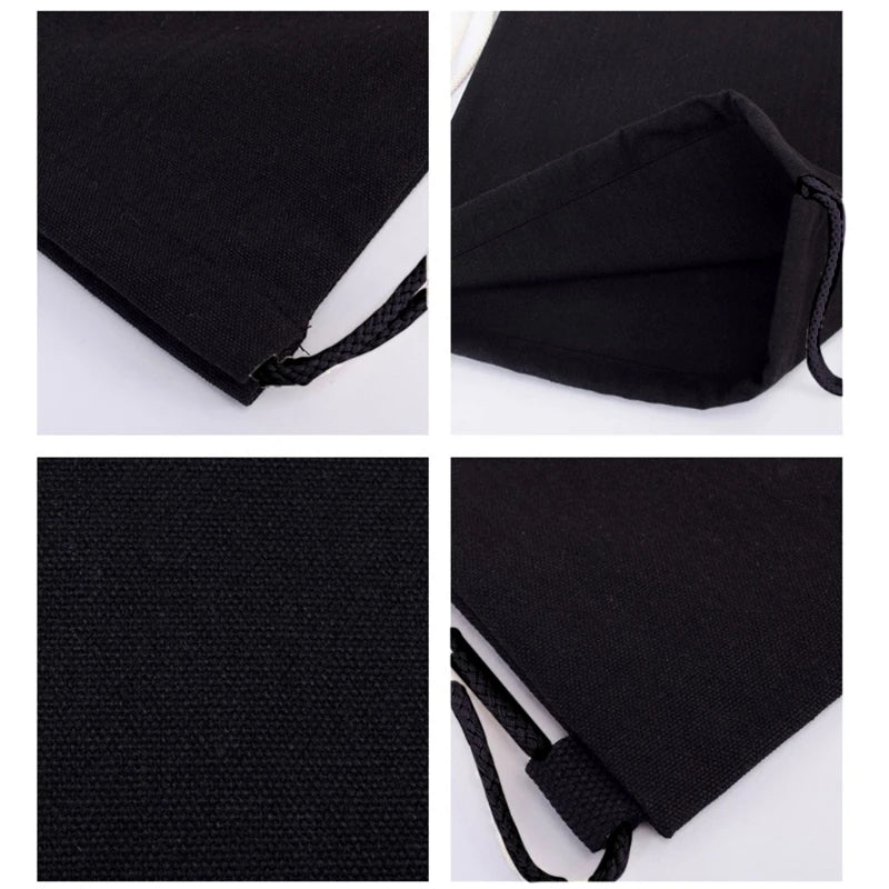 Canvas Drawstring Bag String Backpack Men Women