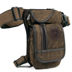 Canvas Drop Leg Bag Outdoor Waist Pack for Men Women Tactical Military Motorcycl