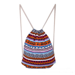 Canvas Backpack Drawstring Bag for Teen Girls Casual Women Backpack