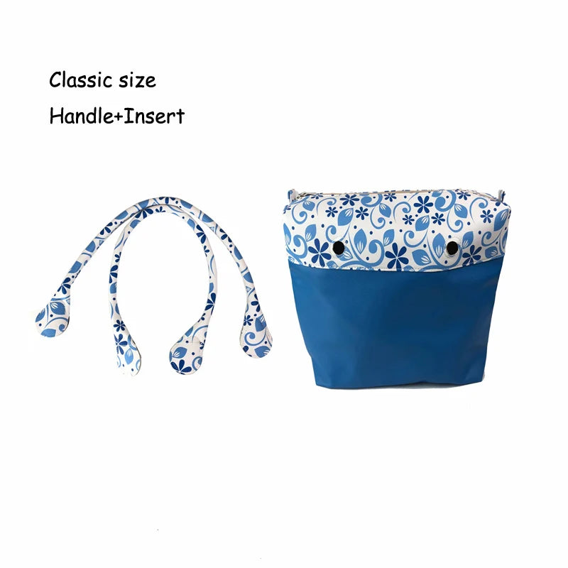 Canvas Floral Inner Pocket Handle for O Bag Mini