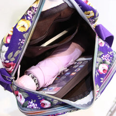 Canvas Flower Woman Small Shoulder Bags Female Cross Body