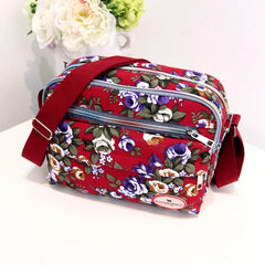 Canvas Flower Woman Small Shoulder Bags Female Cross Body