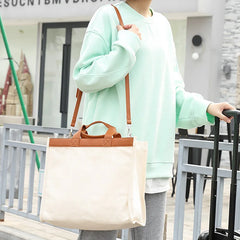 Canvas Handbag Large-capacity Tote Bag One-shoulder Messenger Bag