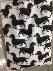 Dachshunds Print Canvas Shoulder Bag for Teen Girls