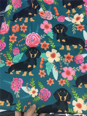 Dachshunds Print Canvas Shoulder Bag for Teen Girls