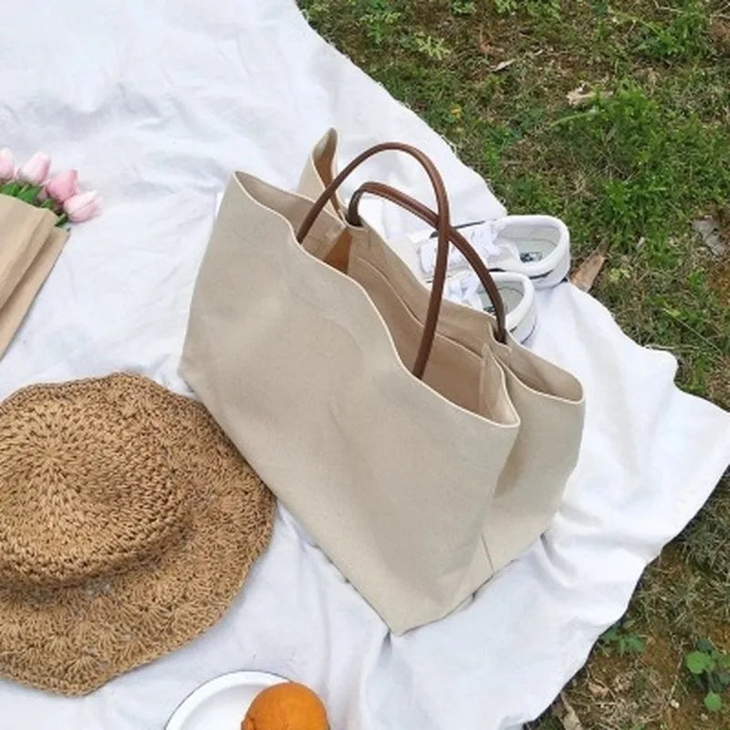 Canvas Handbags for Women Tote Beach Bag Reusable Shopping Bags