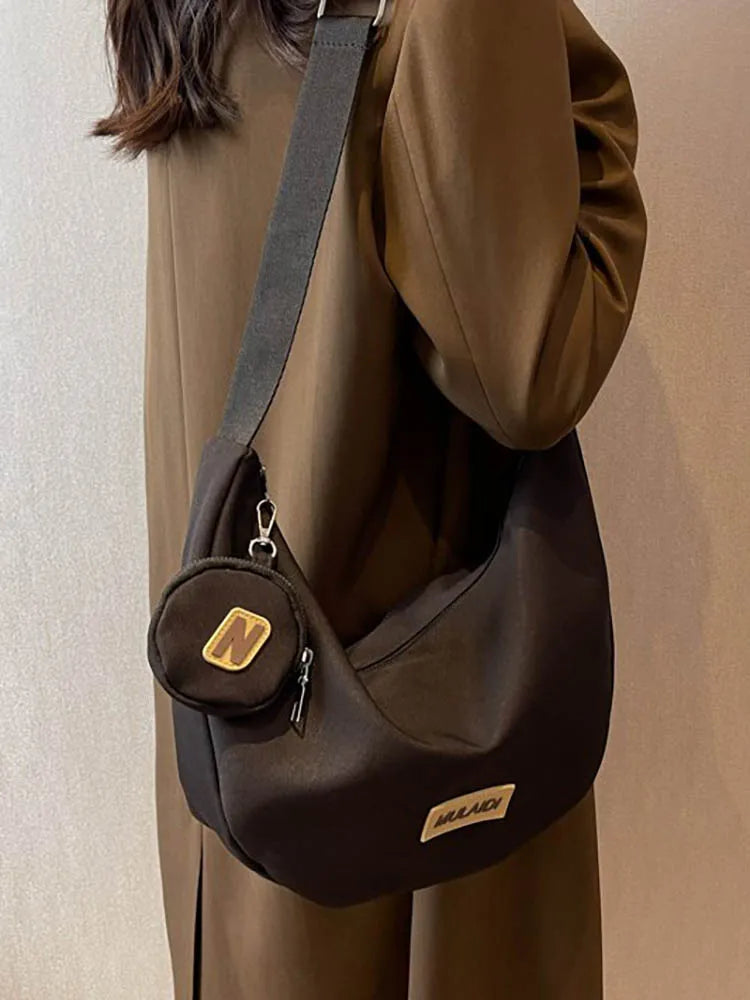 Canvas Hobos Crossbody Bag for Women