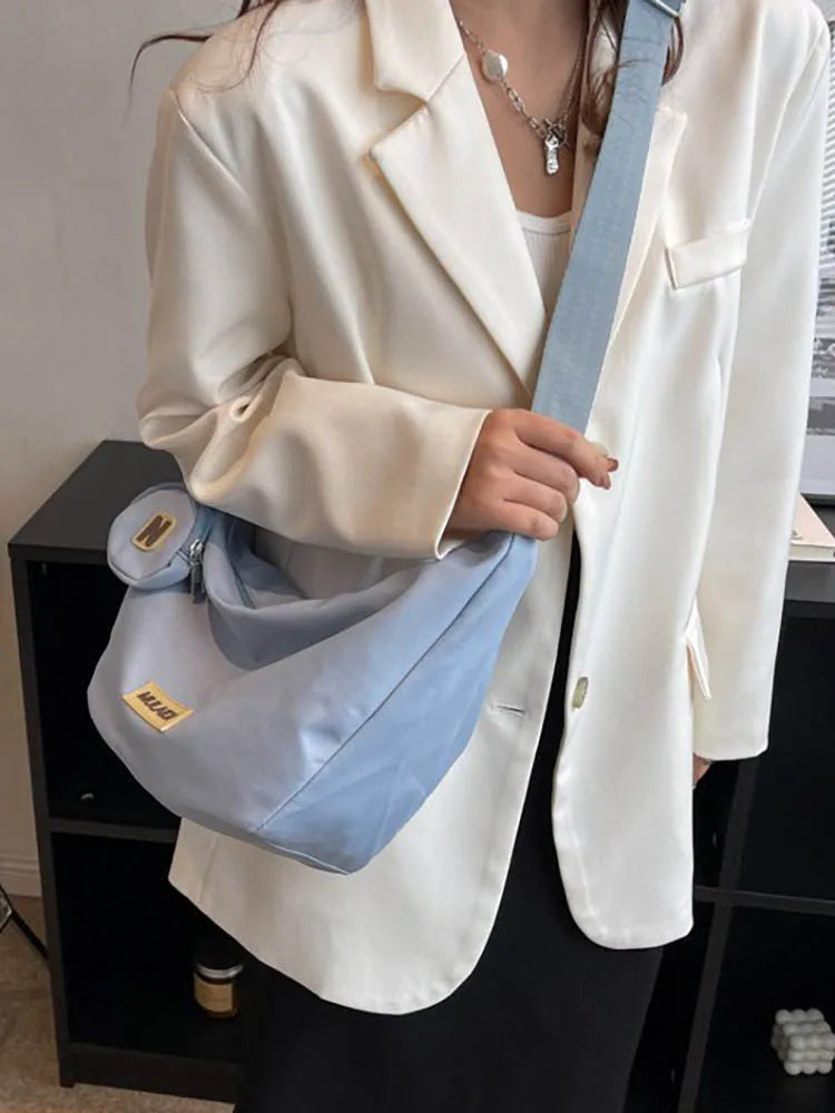 Canvas Hobos Crossbody Bag for Women