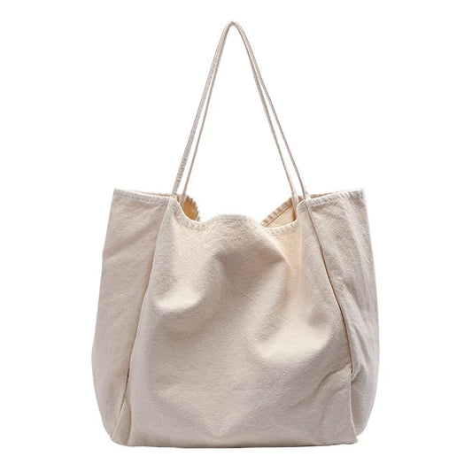 Canvas Ladies Shopping Bag Large Capacity Reusable Tote Bags