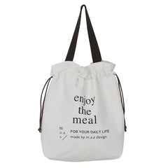 Canvas Lunch Bag Foil Lining Tote Cooler Handbag Picnic School Food Storage