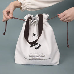 Canvas Lunch Bag Foil Lining Tote Cooler Handbag Picnic School Food Storage