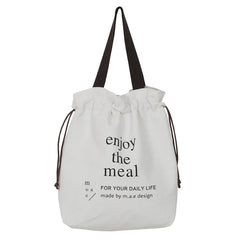 Canvas Lunch Bag Foil Lining Tote Cooler Handbag Picnic School Food Storage