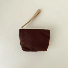 Canvas Makeup Bag Small Cosmetic Pouch Organizer Women Wrist Pouch