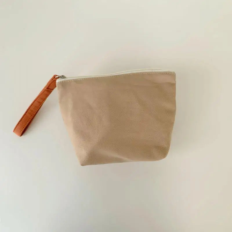 Canvas Makeup Bag Small Cosmetic Pouch Organizer Women Wrist Pouch