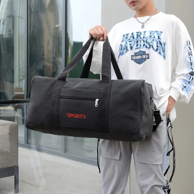 Canvas Men Travel Bags Weekend Large Capacity Handbag Duffle Bag