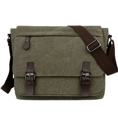 Canvas Messenger Bag For Men Vintage Briefcase Large Capacity Crossbody Bags