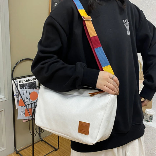 Canvas Messenger Bags for Women Shoulder Ladies Handbag Large Capacity