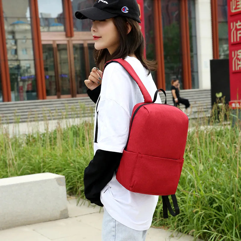 Canvas Outdoor Backpack School Bag Waterproof Camping Hiking Travel Daypack