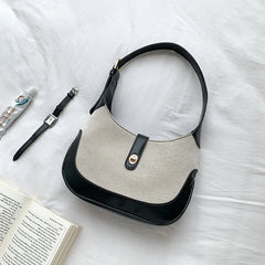 Canvas Patchwork Small Shoulder Bags For Women