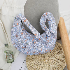 Canvas Purses And Handbags Shoulder Bag Half Moon Bags For Women Handbags Ruched