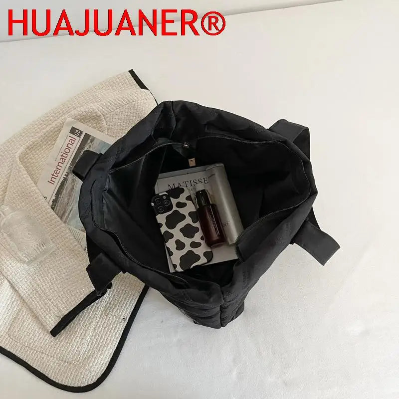 Canvas Shopper Shoulder Bag Soft Cotton Female Totes Bag