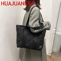 Canvas Shopper Shoulder Bag Soft Cotton Female Totes Bag