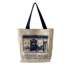 Canvas Shoulder Bag Casual Print Large Capacity Shopping Tote