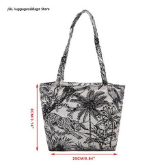 Embroidery Pattern Clutch Canvas Shoulder Bag