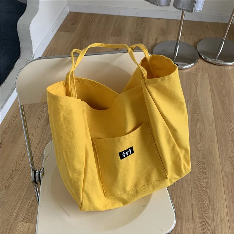 Canvas Large-capacity Shoulder Bag Tote Handbag