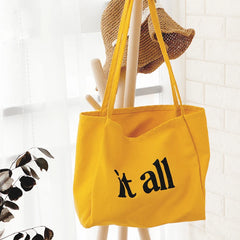 Canvas Shoulder Bag Large Capacity Grocery Totes Handbag
