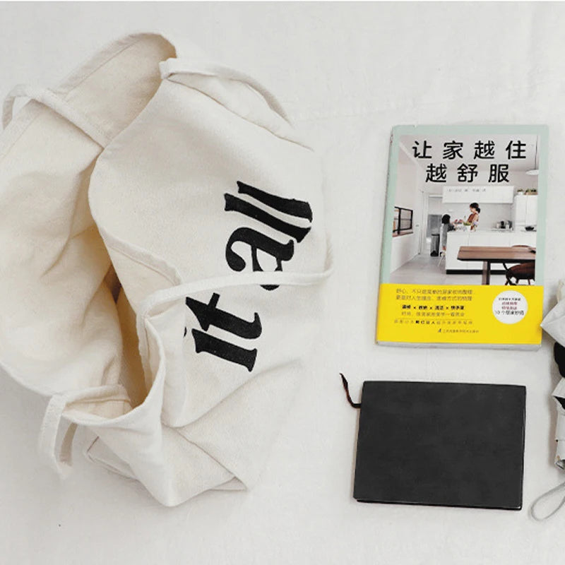 Canvas Shoulder Bag Large Capacity Grocery Totes Handbag