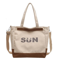 Canvas Shoulder Bags Women Large Capacity Lightweight Casual Messenger Bag