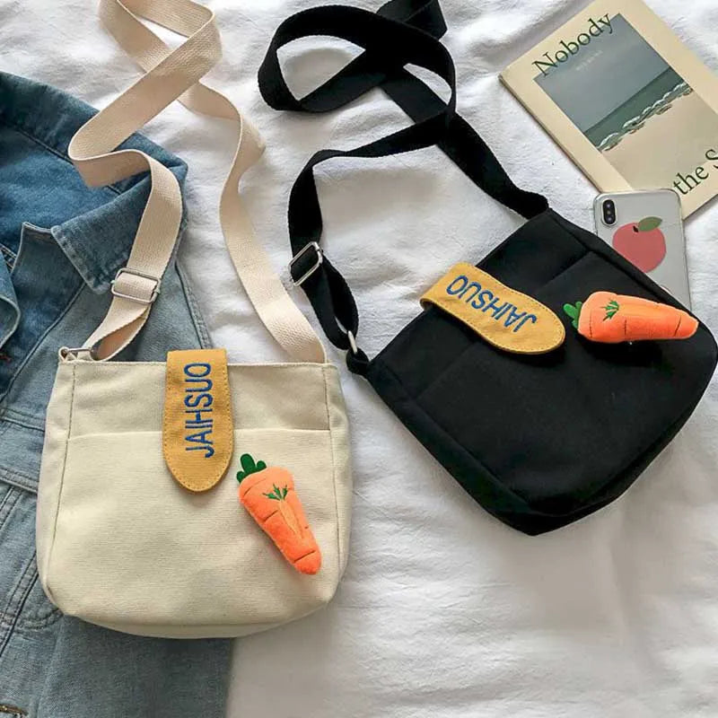 Canvas Shoulder Messenger Small Pocket Student Girl Small Shoulder Bag Stitching