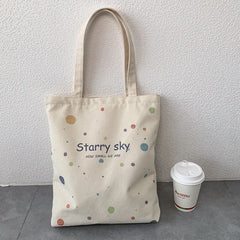 Canvas Shoulder Shopper Bag for Women Large Capacity Ladies Daily Shopping Bags
