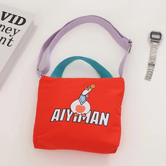 Animal Prints Canvas Shoulder Tote Bag for Ladies Girls School