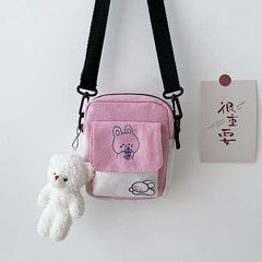 Canvas Small Shoulder Crossbody Bag for Women