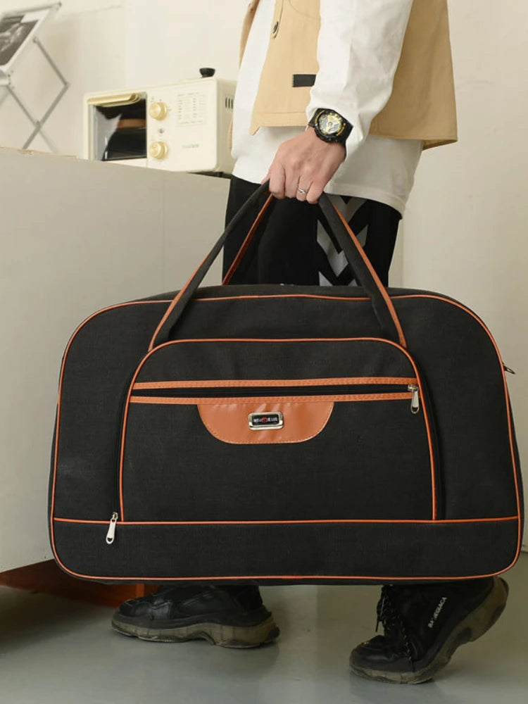 Canvas Travel Bag Durable Duffel Shoulder Weekend Carry Organizer