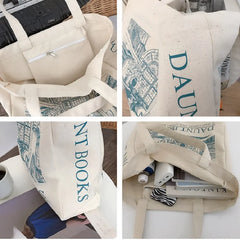 Canvas Single Handbag Large Capacity Versatile Shoulder Bag